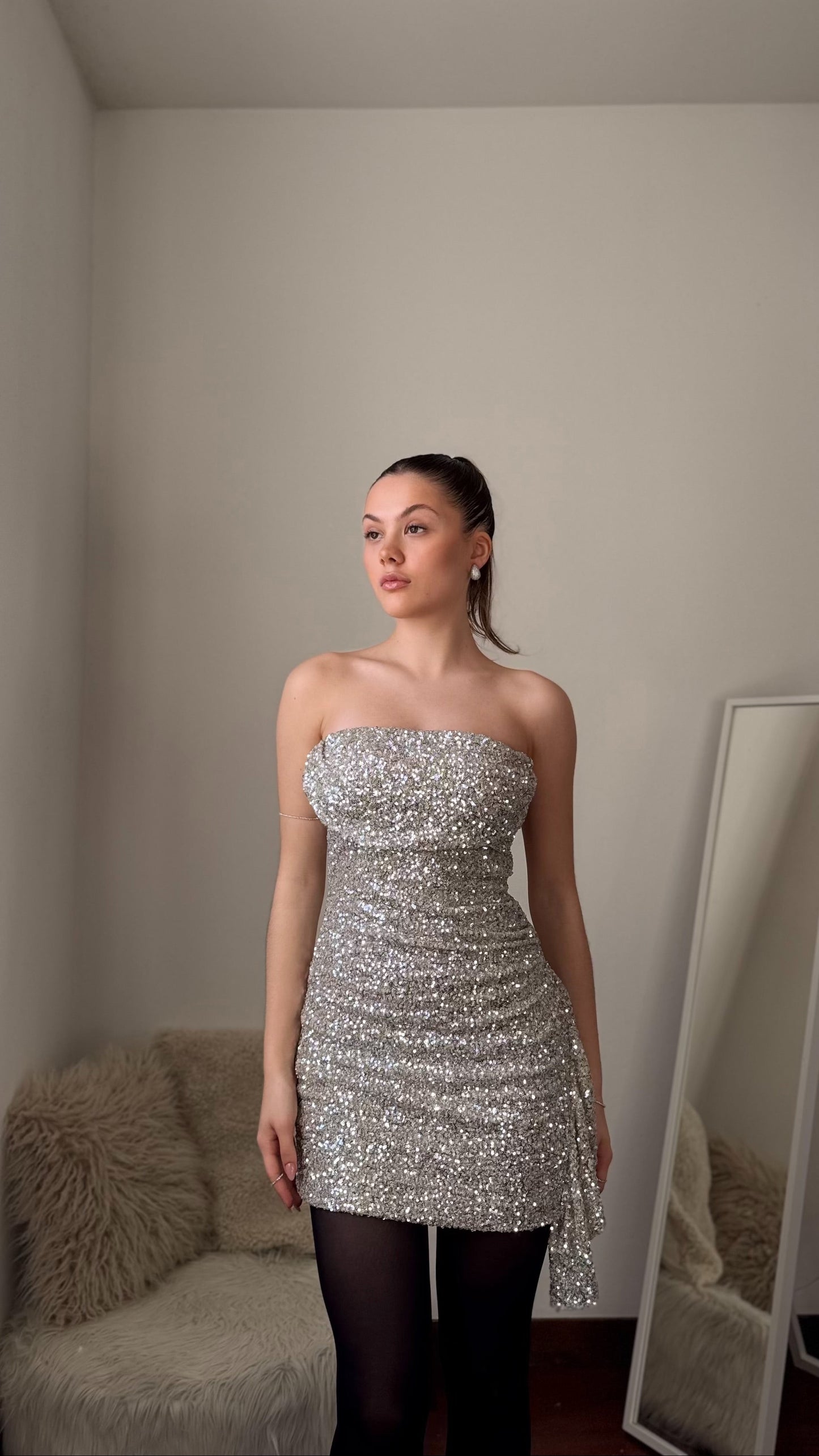 Abito SOLEIL oro con paillettes