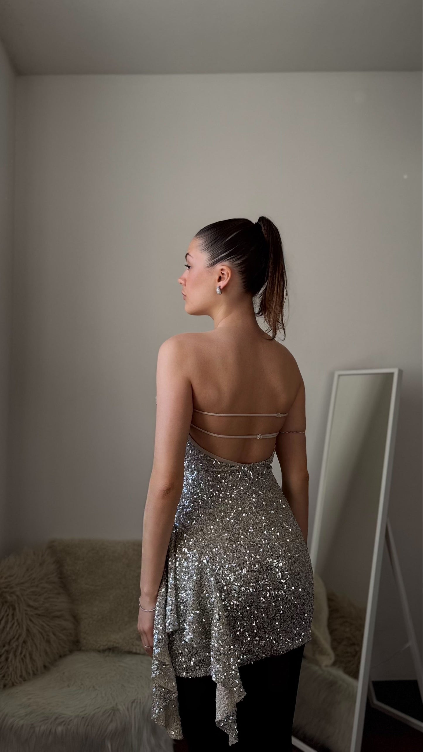 Abito SOLEIL oro con paillettes
